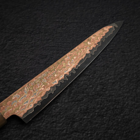 Hatsukokoro Hinotori V-Toku 2 Petty 150mm Rainbow Damascus Finish