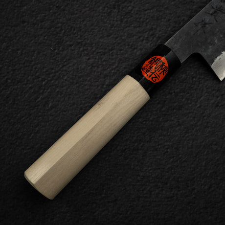 Tanaka Blue 2 Kurouchi Tsuchime Stainless Clad Bunka 165mm Howood Handle