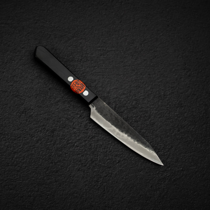 Tanaka Blue 2 Kurouchi Tsuchime Stainless Clad Petty 120mm