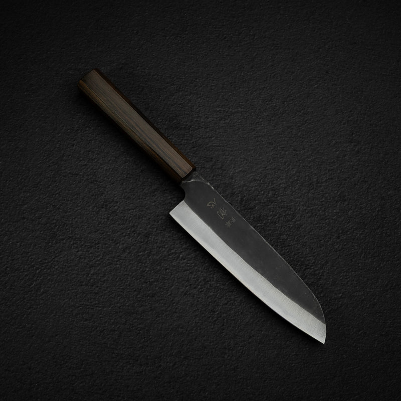 Hatsukokoro Aokitae Blue 2 Kurouchi Santoku 165mm Black Chacate