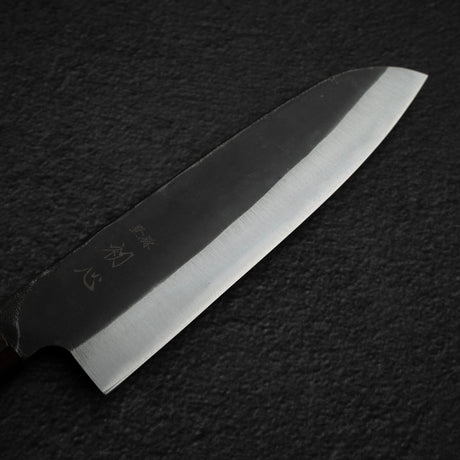 Hatsukokoro Aokitae Blue 2 Kurouchi Santoku 165mm Black Chacate