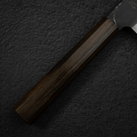 Hatsukokoro Aokitae Blue 2 Kurouchi Santoku 165mm Black Chacate