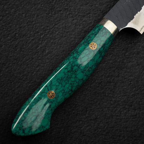 Nigara SG2 Kurouchi Tsuchime K-Tip Sujihiki 255mm Green Turquoise