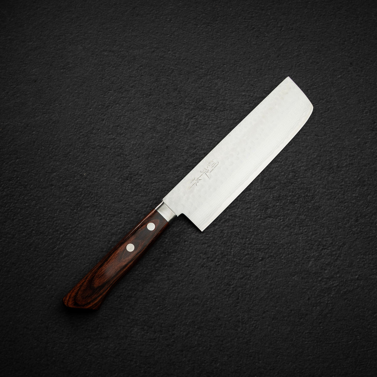 Masutani Kokuryu VG10 Damascus Slim Nakiri 165mm Western Handle