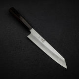 Nakagawa Ginsan Wide Bevel Kasumi K-tip Gyuto 210mm Ebony Handle