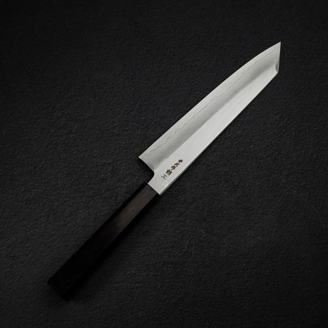 Nakagawa Ginsan Wide Bevel Kasumi K-tip Gyuto 210mm Ebony Handle