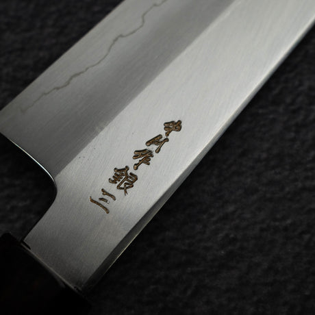 Nakagawa Ginsan Wide Bevel Kasumi K-tip Gyuto 210mm Ebony Handle