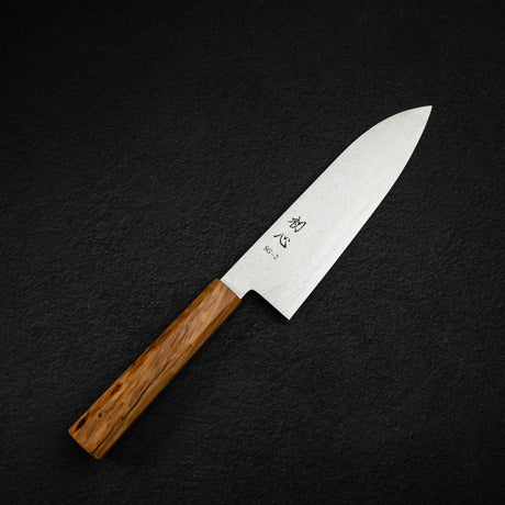 Hatsukokoro Ryuhyo SG2 Damascus Santoku 180mm Olivewood Handle
