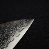 Hatsukokoro Ryuhyo SG2 Damascus Santoku 180mm Olivewood Handle