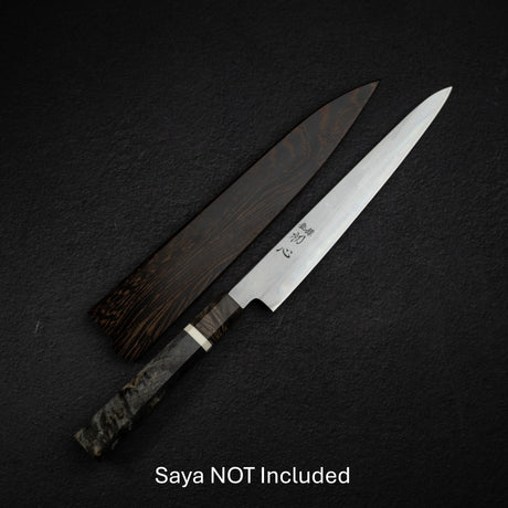 初心 x 中川悟志 Blue 1 大馬士革筋引 240mm