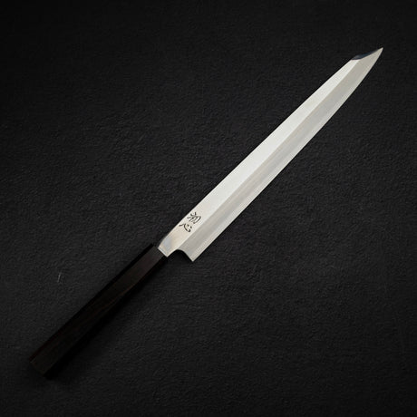 Hatsukokoro FAXR2 Powdered Steel K-tip Yanagiba 300mm Mirror Polish Ebony