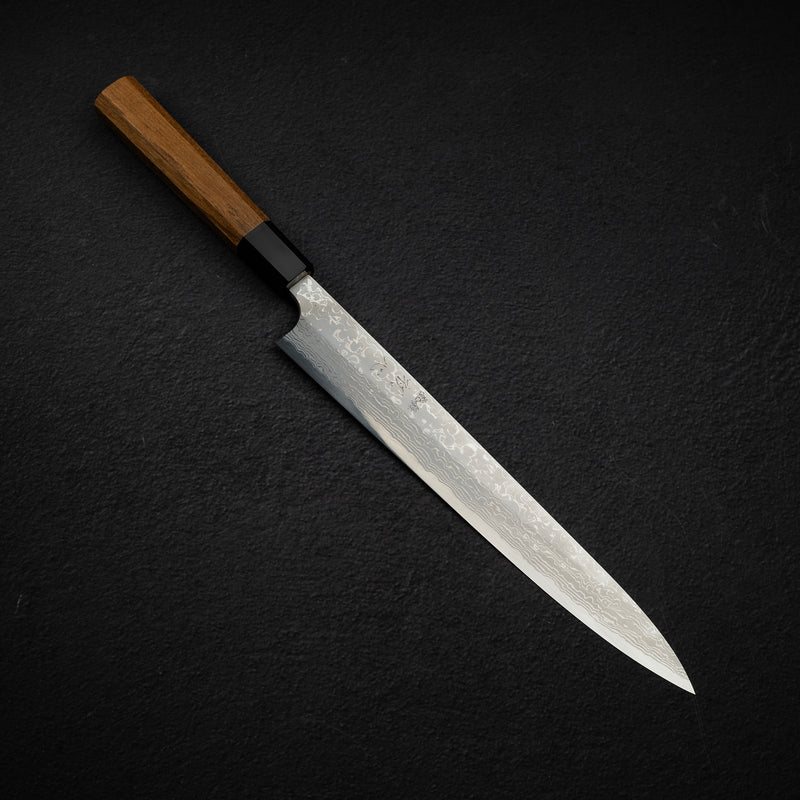 Hatsukokoro x Yoshihiro Yauji Blue 2 Damascus Yanagiba 270mm