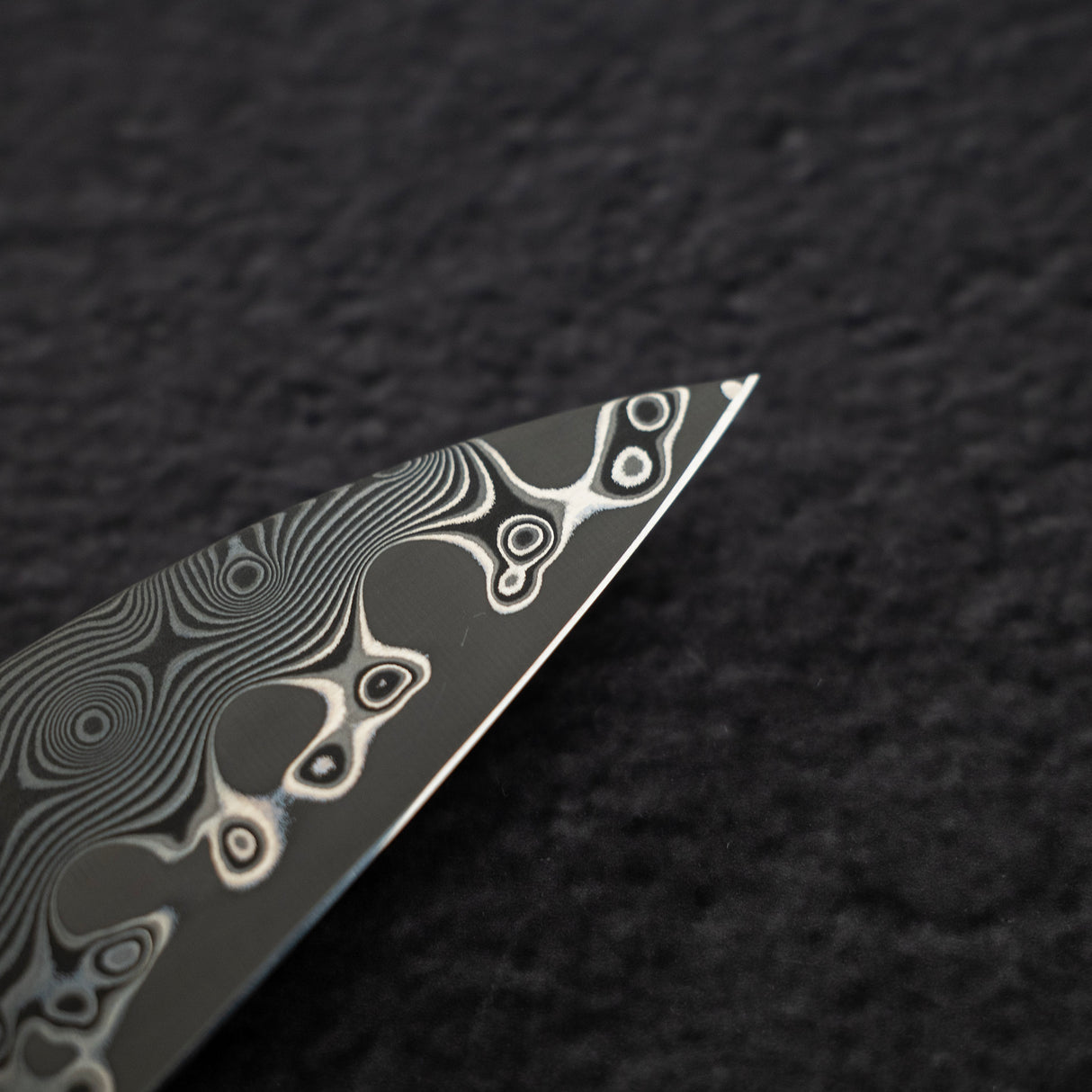 Nigara Anmon SG2 Raindrop Damascus Petty 120mm Birch Handle