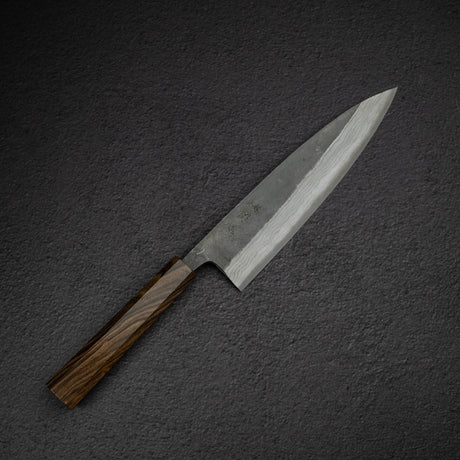 初心雲影 藍色 2 黑內大馬士革牛刀 210mm 黑色 Chacate 手柄