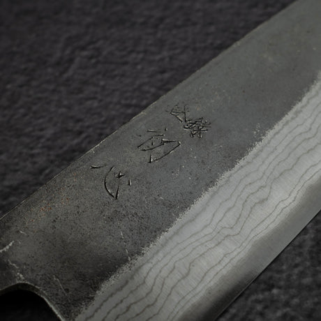 初心雲影 藍色 2 黑內大馬士革牛刀 210mm 黑色 Chacate 手柄