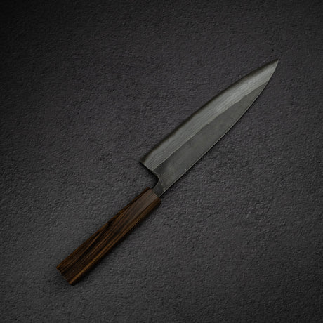 初心雲影 藍色 2 黑內大馬士革牛刀 210mm 黑色 Chacate 手柄