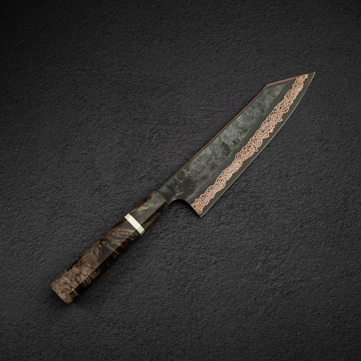 Hatsukokoro x Nigara Yorokobi SLD Copper Damascus K-tip Gyuto 210mm Birch Handle