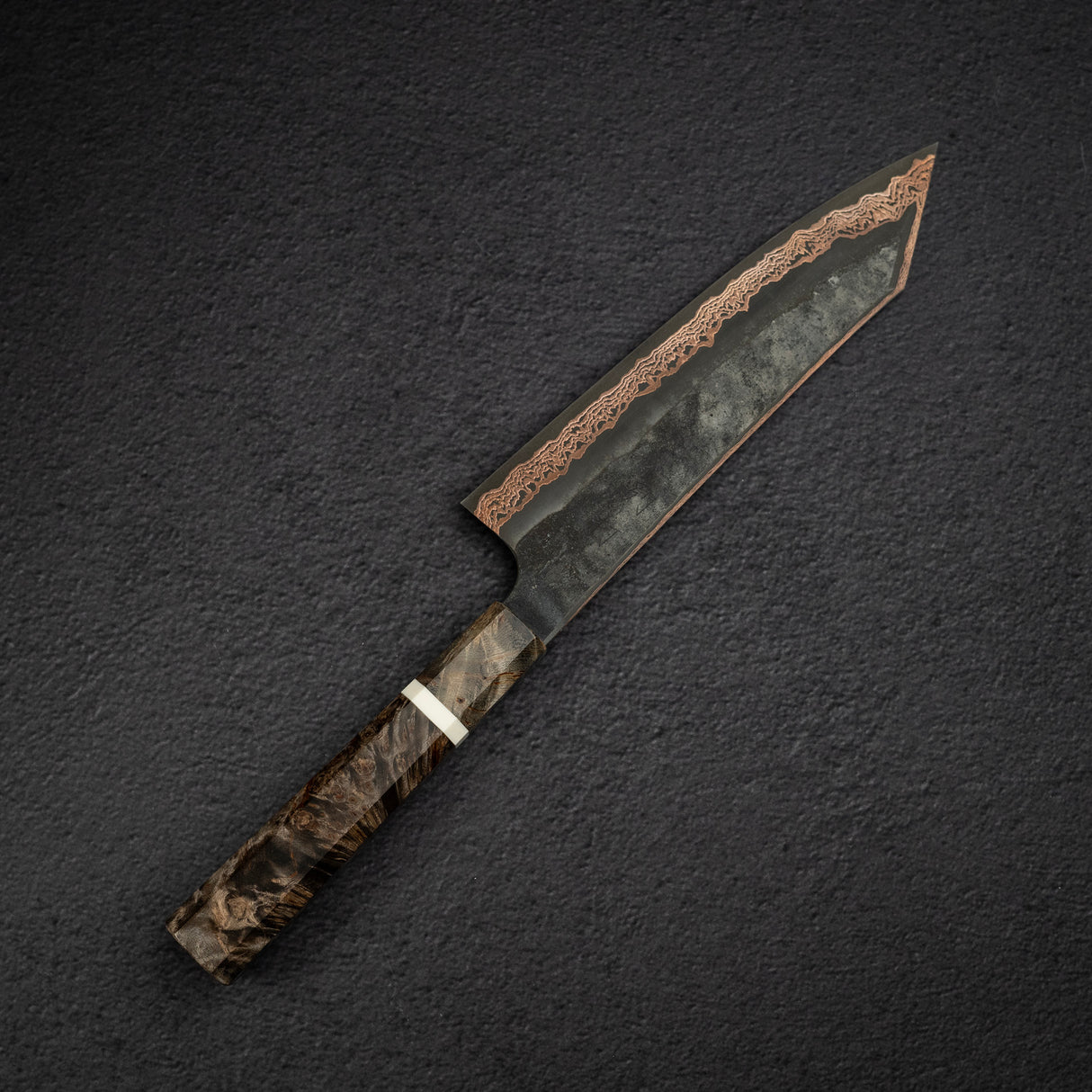 Hatsukokoro x Nigara Yorokobi SLD Copper Damascus K-tip Gyuto 210mm Birch Handle