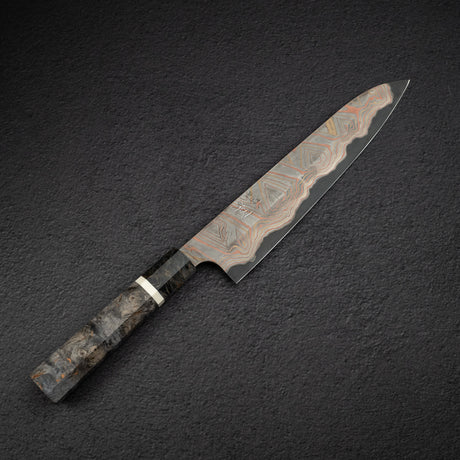 二唐彩虹藍二大馬士革牛刀 240mm（初心）