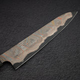 二唐 彩 青鋼二號 彩虹 大馬士革 牛刀 240mm 初心作