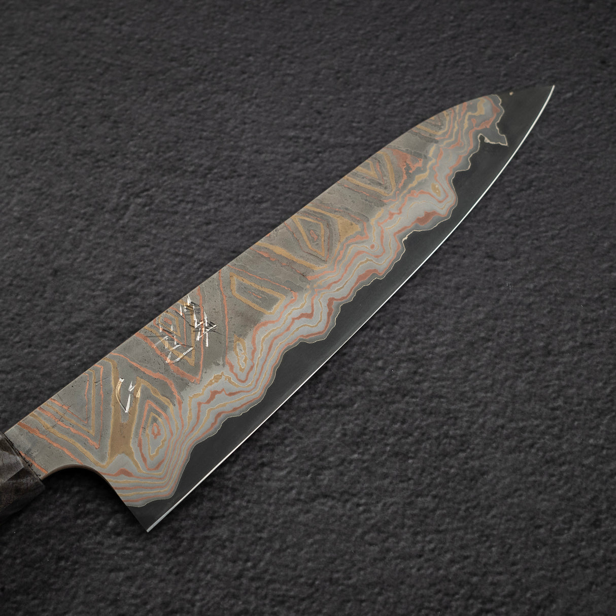 Hatsukokoro x Nigara Irodori Blue 2 Rainbow Damascus Gyuto 210mm