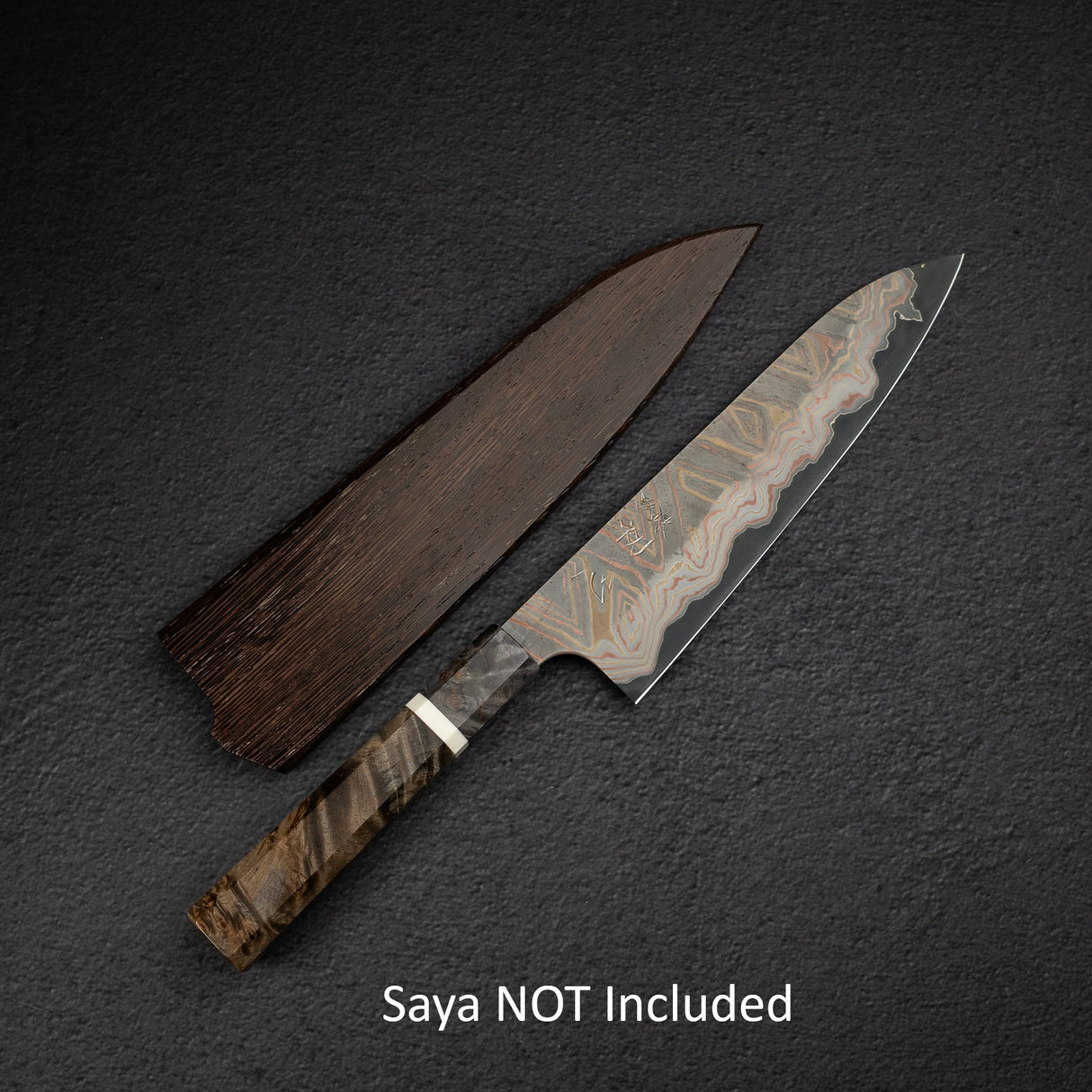 Hatsukokoro x Nigara Irodori Blue 2 Rainbow Damascus Gyuto 210mm