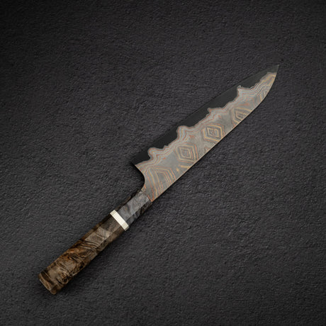 初心 x Nigara Irodori Blue 2 彩虹大馬士革牛刀 210mm