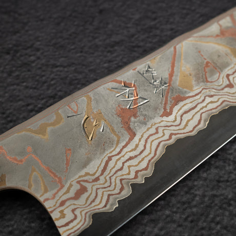 初心 x Nigara Irodori Blue 2 彩虹大馬士革 K-tip Gyuto 240mm