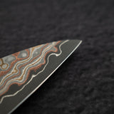 Takeshi Saji VG10 Rainbow Damascus Etched Paring 90mm