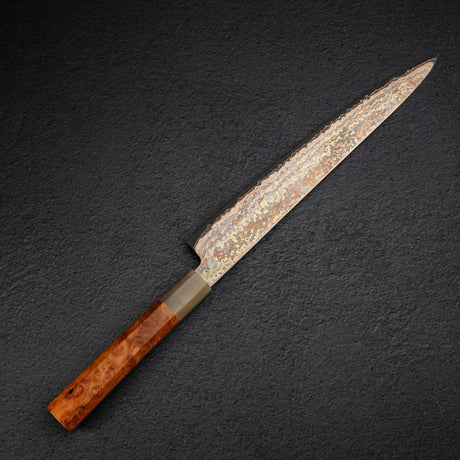 Hatsukokoro Hinotori V-Toku 2 Sujihiki 270mm Rainbow Damascus Finish