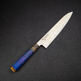 Hatsukokoro Kujaku V-Toku-2 Gyuto 210mm Rainbow Damascus Finish Purple