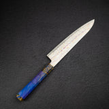 Hatsukokoro Kujaku V-Toku-2 Gyuto 210mm Rainbow Damascus Finish Purple