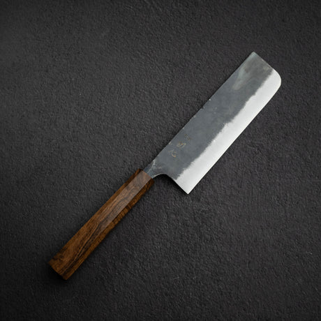 Hatsukokoro Kurogane Blue 2 Kurouchi Nakiri 165mm Black Chacate