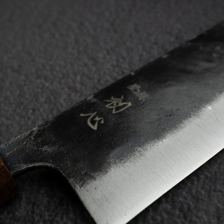 Hatsukokoro Kurogane Blue 2 Kurouchi Nakiri 165mm Black Chacate