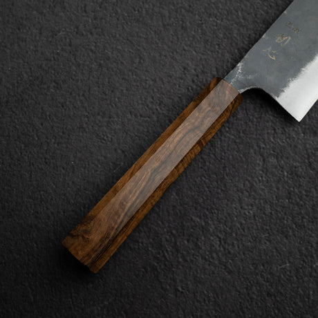 Hatsukokoro Kurogane Blue 2 Kurouchi Nakiri 165mm Black Chacate