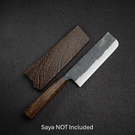 Hatsukokoro Kurogane Blue 2 Kurouchi Nakiri 165mm Black Chacate