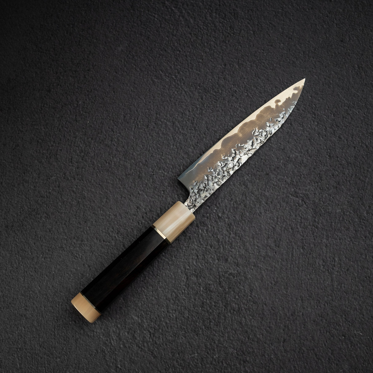 貴輔 x 新國 ATS34 小刀 / 蔬果刀 鎚目 鏡面 霞 處理 150mm w 刀套