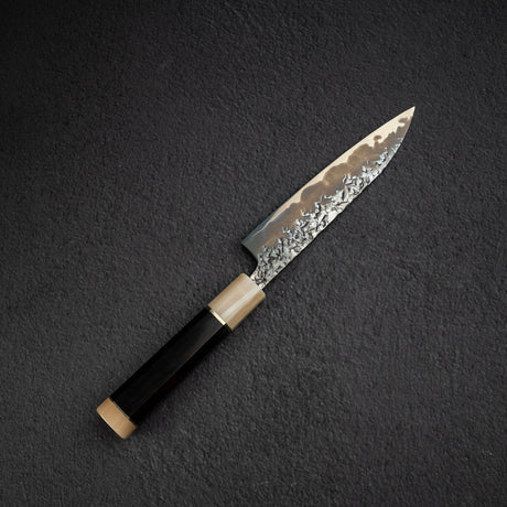 貴輔 x 新國 ATS34 小刀 / 蔬果刀 鎚目 鏡面 霞 處理 150mm w 刀套