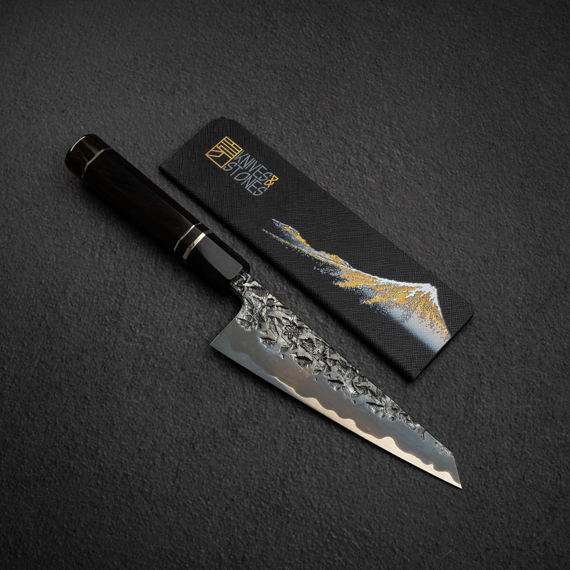 Kisuke x Xinguo ATS34 Honesuki Tsuchime Mirror Kasumi Finish 150mm w Knife Guard