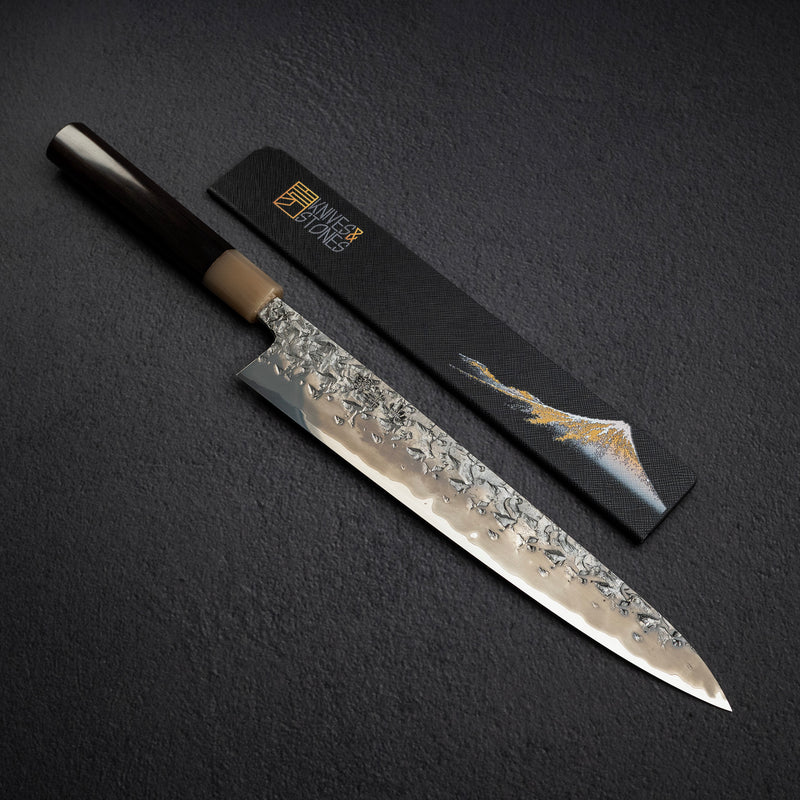 Kisuke x Xinguo ATS34 Sujihiki Tsuchime Mirror Kasumi 270mm w Knife Guard