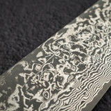 佐治武士 SG2 黑大馬士革三德刀 180mm 鐵木柄 + 非洲紫檀木鞘