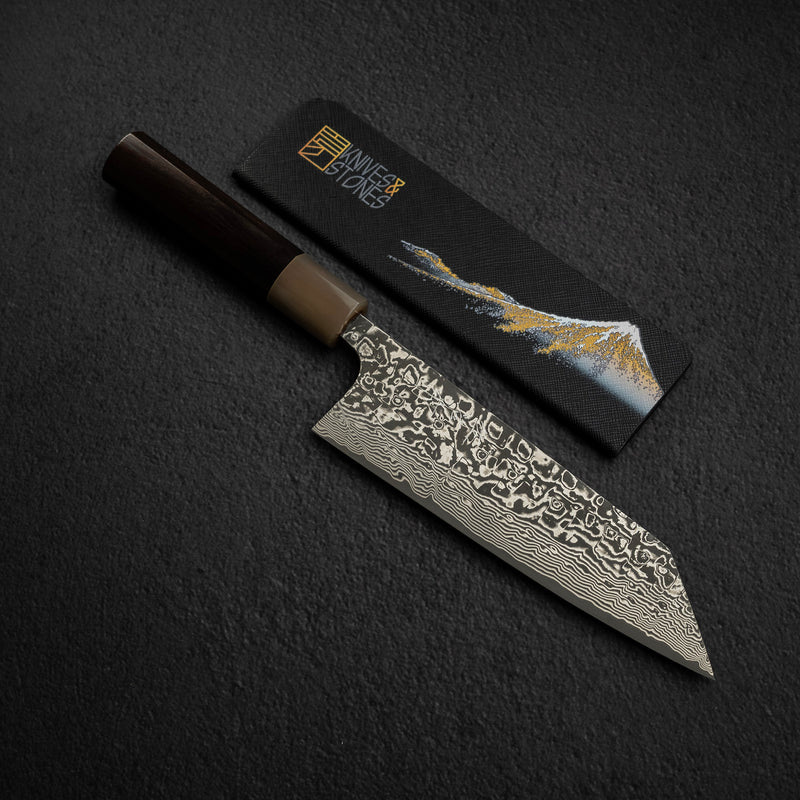 Takeshi Saji SG2 Black Damascus Bunka 180mm, Guard Included