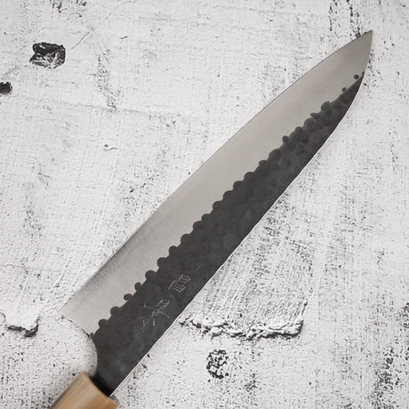 Masakage Koishi AS Gyuto 210mm Aogami Super Kurouchi Tsuchime K&S Hearted-shaped Ironwood Handle