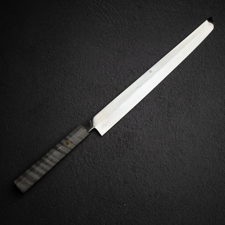 特殊木材: 池田美和 白鋼一號 水本燒 先丸 蛸引 330mm 富士山 刃紋
