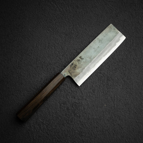 Motokyuuichi Kurosagi AS KU Nakiri 165mm Kurouchi by Hatsukokoro Black Chacate