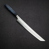 Hatsukokoro x Yoshihiro Yauji Blue 2 Damascus Sakimaru Yanagiba 270mm Old Stock