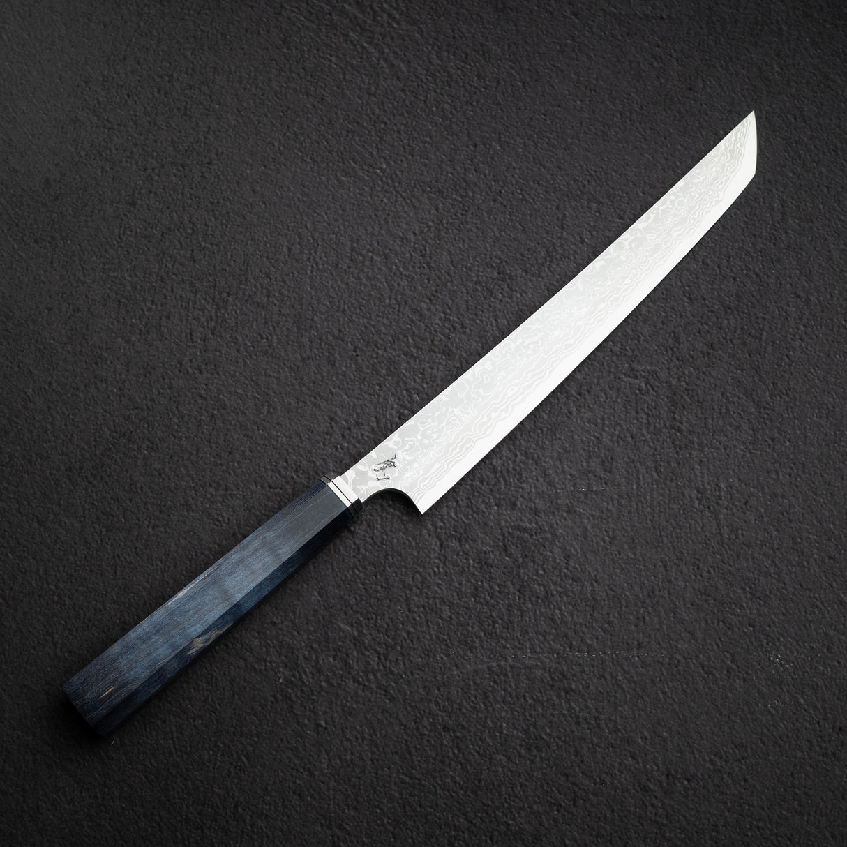 Hatsukokoro x Yoshihiro Yauji Blue 2 Damascus Sakimaru Yanagiba 270mm Old Stock