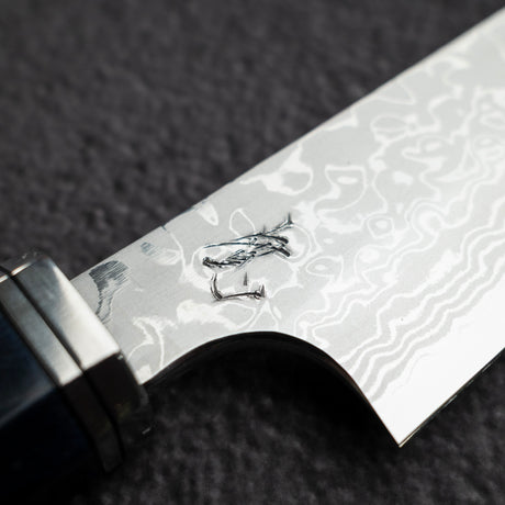 Hatsukokoro x Yoshihiro Yauji Blue 2 Damascus Sakimaru Yanagiba 270mm Old Stock