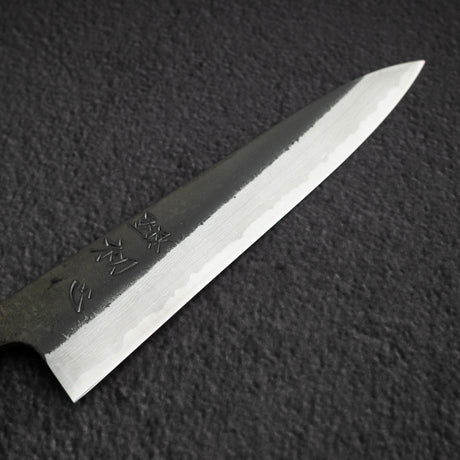 初心 蜃氣樓 小刀 / 蔬果刀 150mm 超級青鋼 / 青紙超級鋼 黑打 大馬士革