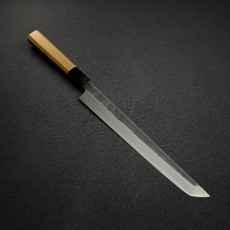 Hatsukokoro x Myojin Shirasagi Blue 2 Kurouchi Sakimaru Yanagiba 270mm